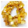 Agate0012- 1 STRAND 10MM TUMBLE CUBE YELLOW NATURAL AGATE BEADS