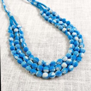 3LDORI0025- 1 PC MIX BLUE WHITE 3 LAYER TASSEL