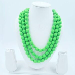 3LDORI0009- 1 PC LIGHT GREEN  3 LAYER TASSEL