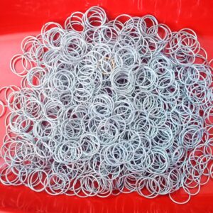 FINDINGS0038- 308 PCS ANTIQUE SILVER METAL MEDIUM SIZE JUMPRING FOR JEWELLERY MAKING- 25 GRAMS PACK