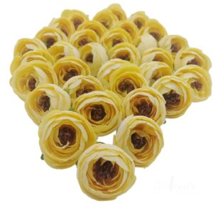 FLOWER0005- 6 PCS PACK LIGHT YELLOW PEONY FLOWER