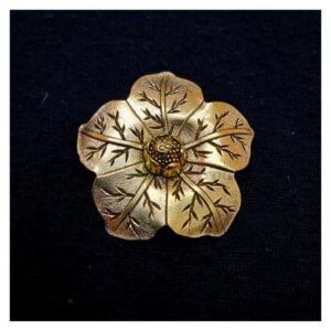 OXIG0003- 4 PCS PACK OF GOLDEN ROSE GERMAN SILVER PENDANT