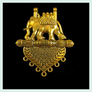 OXIG0021 -2 PCS PACK OF GOLDEN BAHUBALI GERMAN SILVER PENDANT