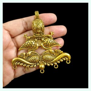 OXIG0023- 1 PC PACK OF GOLDEN LARGE SIZE GERMAN SILVER PENDANT