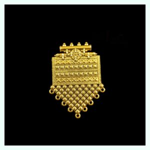 OXIG0024 -2 PCS PACK OF GOLDEN GERMAN SILVER PENDANT