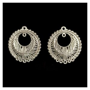 OXIS0037 -2 PAIRS SILVER GERMAN SILVER BALI