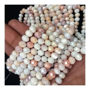 CRYSTAL0002- 1 STRAND 8MM PERSIAN LIGHT PEACH CUT CRYSTAL BEADS