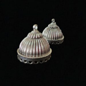 JHUMKAs0011- 3 PAIRS PACK OF GERMAN SILVER | OXIDIZED SILVER JHUMKIES FOR EARRING MAKING