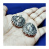JHUMKAs0024- 3 PAIRS PACK OF GERMAN SILVER | OXIDIZED SILVER JHUMKIES FOR EARRING MAKING
