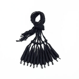 REGULARDORI01- 6 PCS PACK OF BLACK HANDMADE ADJUSTABLE COTTON NECKLACE DORI, BACK ROPE CORD FOR JEWELLERY MAKING