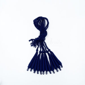6 PCS PACK OF DARK BLUE HANDMADE ADJUSTABLE COTTON NECKLACE DORI, BACK ROPE CORD FOR JEWELLERY MAKING