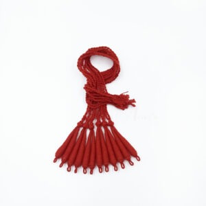 REGULARDORI11- 6 PCS PACK OF RED HANDMADE ADJUSTABLE COTTON NECKLACE DORI, BACK ROPE CORD FOR JEWELLERY MAKING