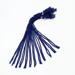 REGULARDORI18- 6 PCS PACK OF DARK BLUE HANDMADE ADJUSTABLE COTTON NECKLACE TWISTED SIMPLE DORI, BACK TWISTED SIMPLE ROPE CORD FOR JEWELLERY MAKING