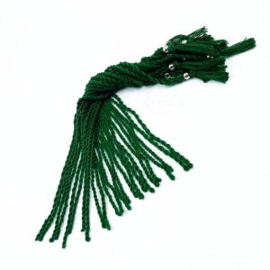 REGULARDORI20- 6 PCS PACK OF DARK GREEN HANDMADE ADJUSTABLE COTTON NECKLACE TWISTED SIMPLE DORI, BACK TWISTED SIMPLE ROPE CORD FOR JEWELLERY MAKING