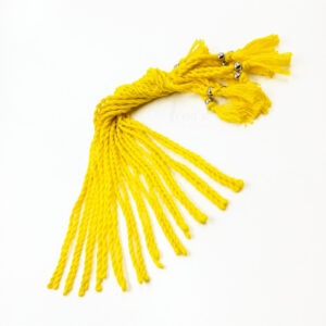 REGULARDORI24- 6 PCS PACK OF YELLOW HANDMADE ADJUSTABLE COTTON NECKLACE TWISTED SIMPLE DORI, BACK TWISTED SIMPLE ROPE CORD FOR JEWELLERY MAKING