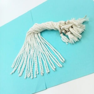 REGULARDORI25- 6 PCS PACK OF WHITE HANDMADE ADJUSTABLE COTTON NECKLACE TWISTED SIMPLE DORI, BACK TWISTED SIMPLE ROPE CORD FOR JEWELLERY MAKING