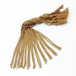 REGULARDORI26- 6 PCS PACK OF BEIGE HANDMADE ADJUSTABLE COTTON NECKLACE TWISTED SIMPLE DORI, BACK TWISTED SIMPLE ROPE CORD FOR JEWELLERY MAKING