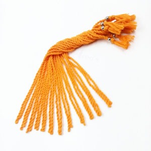 REGULARDORI27- 6 PCS PACK OF ORANGE YELLOW HANDMADE ADJUSTABLE COTTON NECKLACE TWISTED SIMPLE DORI, BACK TWISTED SIMPLE ROPE CORD FOR JEWELLERY MAKING