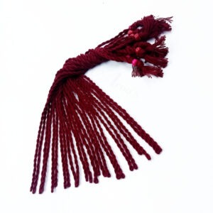 REGULARDORI29- 6 PCS PACK OF MAROON HANDMADE ADJUSTABLE COTTON NECKLACE TWISTED SIMPLE DORI, BACK TWISTED SIMPLE ROPE CORD FOR JEWELLERY MAKING