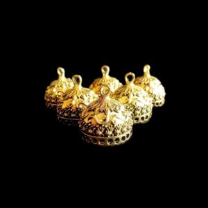 JHUMKAg0015- 3 PAIRS PACK OF GERMAN GOLD | OXIDIZED GOLDEN JHUMKIES FOR EARRING MAKING