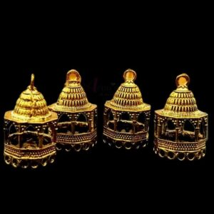 JHUMKAg0035 3 PAIRS PACK OF GERMAN GOLD | OXIDIZED GOLDEN JHUMKIES FOR EARRING MAKING