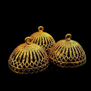 JHUMKAg0038- 2 PAIRS PACK OF GERMAN GOLD | OXIDIZED GOLDEN JHUMKIES FOR EARRING MAKING