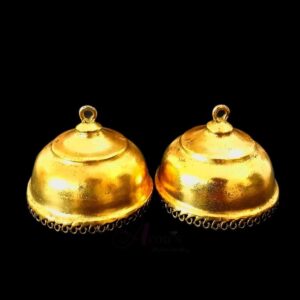 JHUMKAg0045- 2 PAIRS PACK OF GERMAN GOLD | OXIDIZED GOLDEN JHUMKIES FOR EARRING MAKING