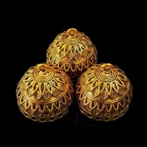 JHUMKAg0048- 3 PAIRS PACK OF GERMAN GOLD | OXIDIZED GOLDEN JHUMKIES FOR EARRING MAKING
