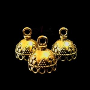 JHUMKAg0061- 5 PAIRS PACK OF GERMAN GOLD | OXIDIZED GOLDEN JHUMKIES FOR EARRING MAKING