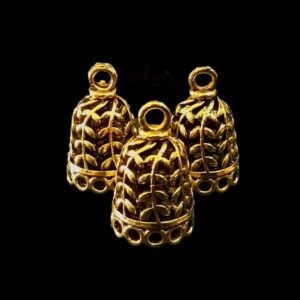 JHUMKAg0062- 5 PAIRS PACK OF GERMAN GOLD | OXIDIZED GOLDEN JHUMKIES FOR EARRING MAKING