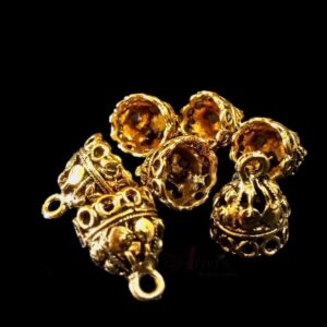 JHUMKAg0065- 5 PAIRS PACK OF GERMAN GOLD | OXIDIZED GOLDEN JHUMKIES FOR EARRING MAKING