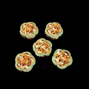 KUNDAN0058- ARNAS 2 PCS PACK OF DESIGNER KUNDAN FOR JEWELLERY | BRACELETE | RAKHI MAKING