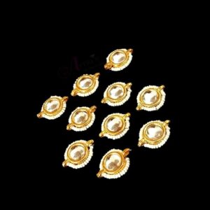 KUNDAN078- ARNAS 4 PCS PACK OF KUNDAN BEADS FOR JEWELLERY | BRACELETE | RAKHI MAKING