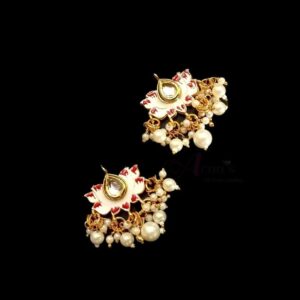KUNDAN094- ARNAS 1 PAIR OF LOTUS MOTIF KUNDAN BEADS FOR JEWELLERY | BRACELETE | RAKHI MAKING