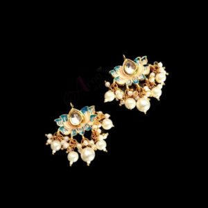 KUNDAN099- ARNAS 1 PAIR OF LOTUS MOTIF KUNDAN BEADS FOR JEWELLERY | BRACELETE | RAKHI MAKING