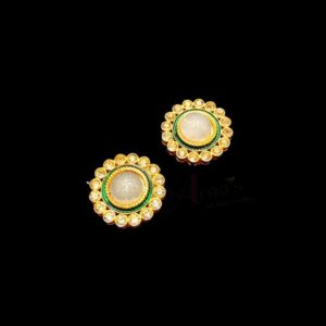 KUNDAN101- ARNAS 2 PCS PACK OF ROUND STONE KUNDAN BEADS FOR JEWELLERY | BRACELETE | RAKHI MAKING