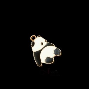 ECHARMS0053- ARNAS 2 PCS PACK OF ANTIQUE GOLDEN CUTE PANDA CHARMS FOR NECKLACE | BRACELET | RAKHI MAKING