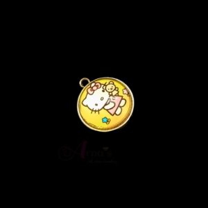 ECHARMS0054- ARNAS 2 PCS PACK OF ANTIQUE GOLDEN CUTE HELLO KITTY CHARMS FOR NECKLACE | BRACELET | RAKHI MAKING
