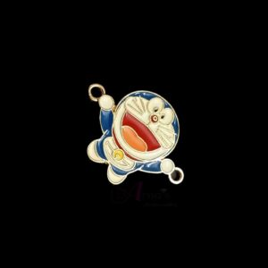 ECHARMS0055- ARNAS 2 PCS PACK OF ANTIQUE GOLDEN CUTE DORAEMON CHARMS FOR NECKLACE | BRACELET | RAKHI MAKING