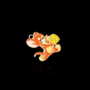 ECHARMS0056- ARNAS 2 PCS PACK OF ANTIQUE GOLDEN CUTE JERRY CHARMS FOR NECKLACE | BRACELET | RAKHI MAKING