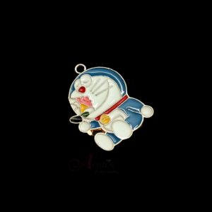 ECHARMS0058- ARNAS 2 PCS PACK OF ANTIQUE GOLDEN CUTE DORAEMON CHARMS FOR NECKLACE | BRACELET | RAKHI MAKING