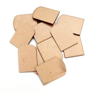 MDF0018- ARNAS 10 PCs PACK OF 3.6 CM X 2.6 CM GEOMETRIC MOTIF MDF BOARD CUTOUT FOR EARRINGS MAKING | CRAFTING MATERIAL