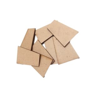 MDF0020- ARNAS 10 PCs PACK OF 3.7 CM X 2.5 CM GEOMETRIC MOTIF MDF BOARD CUTOUT FOR EARRINGS MAKING | CRAFTING MATERIAL
