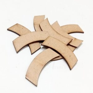 MDF0023- ARNAS 10 PCs PACK OF 3.7 CM X 1.8 CM GEOMETRIC MOTIF MDF BOARD CUTOUT FOR EARRINGS MAKING | CRAFTING MATERIAL