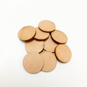 MDF0024- ARNAS 10 PCs PACK OF 2 CM X 2 CM SMALL ROUND MOTIF MDF BOARD CUTOUT FOR EARRINGS MAKING | CRAFTING MATERIAL