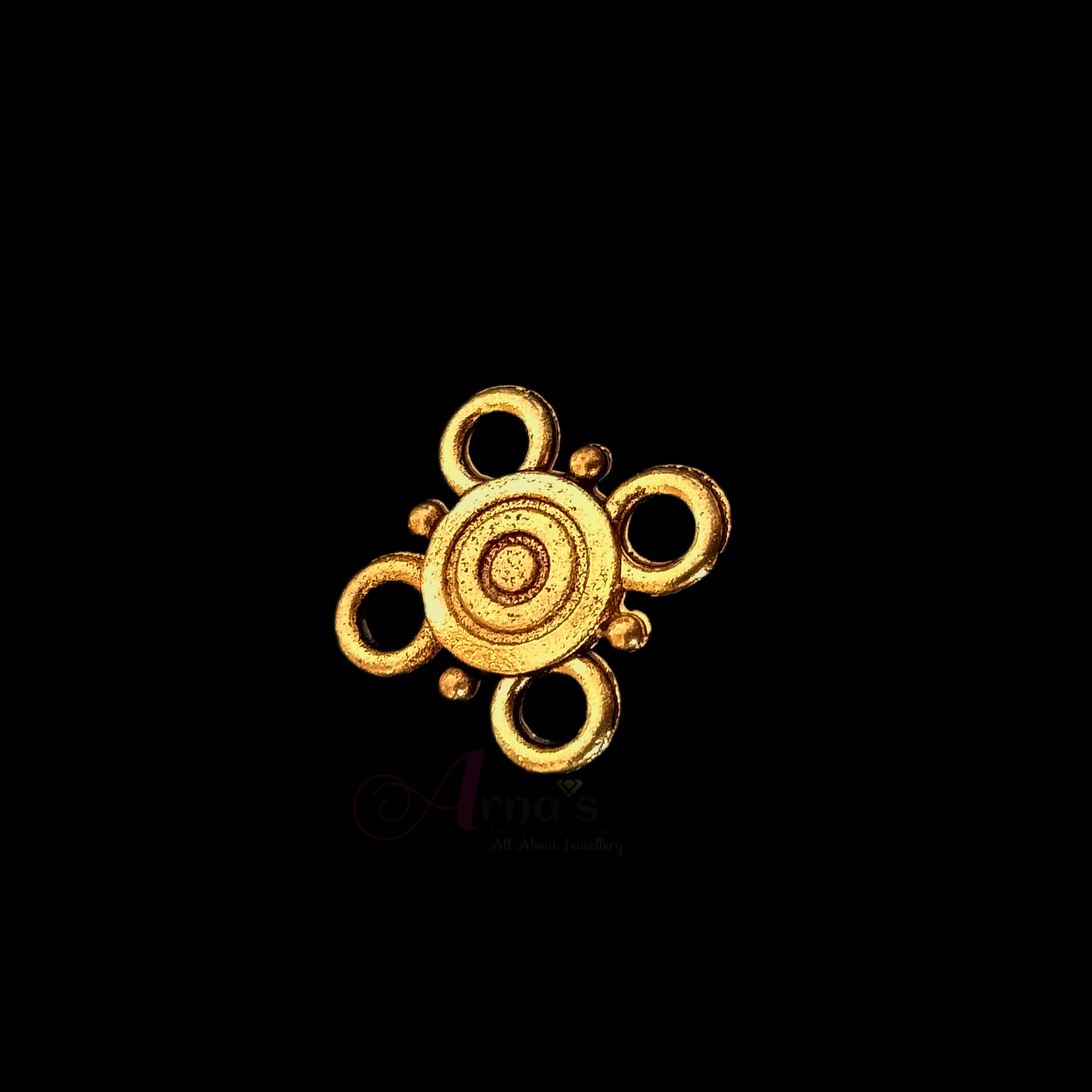 OXIG0076- ARNAS 20 PCs PACK OF GOLDEN SMALL GERMAN SILVER PENDANT (20 GM)