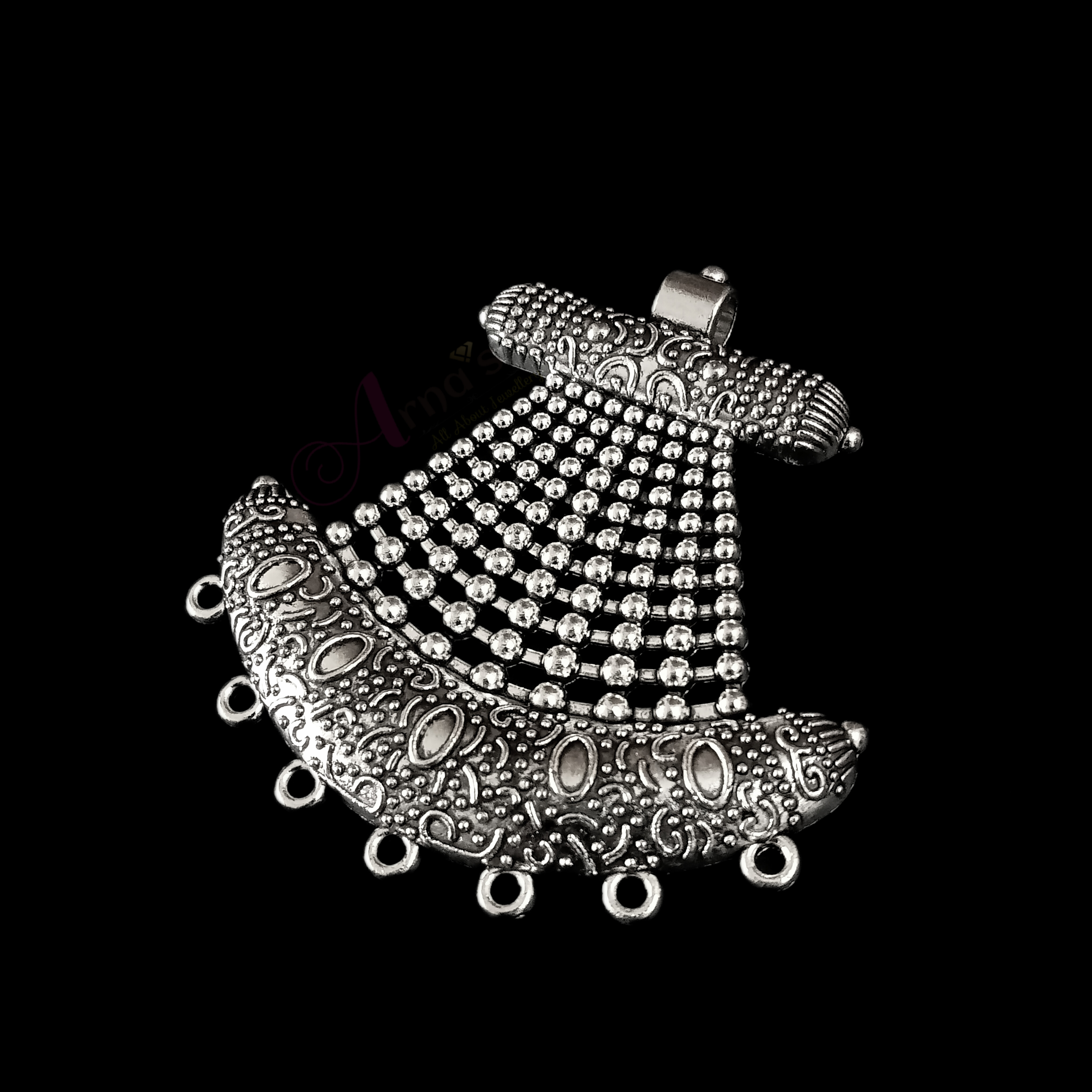 OXIS0070- 1 PC SILVER DESIGNER MOTIF GERMAN SILVER PENDANT