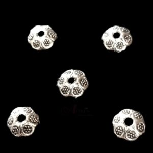 CAPs0007- ARNAS PIECES PACK OF SILVER OXIDIZED| GERMAN SILVER CAP FOR JEWELLERY MAKING – 25 GM PACK