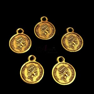 ARNAS 81 PIECES PACK OF GOLDEN OXIDIZED| GERMAN SILVER COIN FOR JEWELLERY MAKING - 30gm PACK