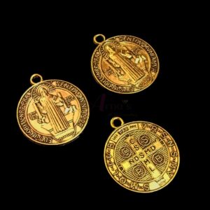 ARNAS 10 PIECES PACK OF GOLDEN OXIDIZED| GERMAN SILVER COIN FOR JEWELLERY MAKING – 30gm PACK